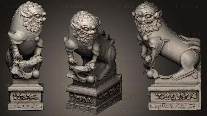 Figurines lions tigers sphinxes (STKL_0236) 3D model for CNC machine